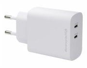 dbramante1928 re-charge - Síťový adaptér - 45 Watt - Apple 2.4A, PD/PPS, PD 2.0, PD 3.0, QC 2.0, QC 3.0, AFC, SCP, Fast Charge - 2 výstupní konektory (USB-C) - bílá - Evropa
