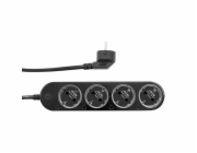 Chytrý 12A Shelly Power Strip 4 Gen4 Zigbee/Matter černý