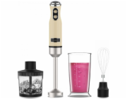 Cecotec Stabmixer Power RetroYellow 1200MAX Cream&Crush (gelb, 1.200 Watt, mit Zerkleinerer und Schneebesen)