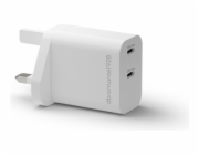 dbramante1928 re-charge - Síťový adaptér - 25 Watt - 3 A - 2 výstupní konektory (USB-C) - bílá - Velká Británie