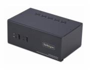 Startech 2-Port Dual-Monitor DisplayPort en HDMI KVM Switch, 4K 60Hz - Prepínac KVM / audio / USB - 2 x KVM / zvuk / USB - 1 místní uživatel - desktop - kompatibilní s TAA