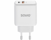 Savio LA-12 nabíječka na PDA/mobilní telefon Univerzální Bílá AC Rychlé nabíjení Vnitřní