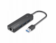 Hub 5w1 Vention USB 3.0 z adapterem Gigabit Ethernet