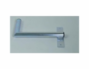 Držák antény na zeď u okna s pásem, pravé uchycení, galvanický zinek, délka 40cm