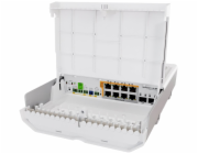 MikroTik managed Switch/UPS netPower Lite 8P, 8x GbE PoE+, 2x 10Gb SFP+, SwOS, PSU (PoE budget 120W)