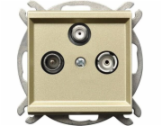 Ospel anténní hnízdo SONATA RTV-SAT Final Champagne Gold (GPA-RS/M/39)