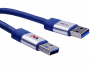 Maclean Kabel USB-A - USB-A 3m modrý (MCTV-606)
