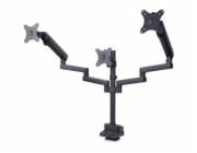 Startech Triple Monitor Desk Mount For Up To Three 27in Screens, VESA 75x75/100x100, Tool-Less Arm Adjustments, C-Clamp/Grommet Mount, Spring-Assisted Arms - Montážní sada - nastavitelné rameno - pro 