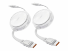 iOttie kábel 100W Retractable USB-C Cable 2 Pack - White