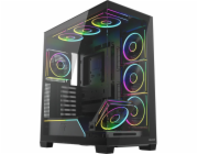 Počítačová skříň MODECOM VOLCANO STELLAR PLUS ARGB MIDI 8F Černá