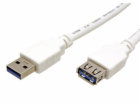 Kabel Value USB 3.0 A-A, M/F 1,8m, prodlužovací, bílý