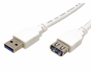 Kabel Value USB 3.0 A-A, M/F 1,8m, prodlužovací, bílý