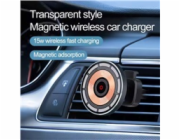 1stCOOL bezdrátová QI nabíječka 15W, do auta, MagSafe, USB-C, černá