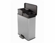 Odpadkový koš Curver Deco Bin Duo 26 l + 26 l stříbrný