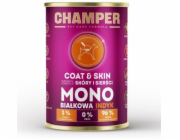 CHAMPER Coat & Skin Monoprotein Salmon - vlhké krmivo pro psy - 400g
