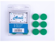 Set magnetů AVELI, zelená barva