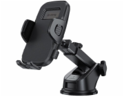 Crong Univerzální držák do auta Carclip na palubní desku 2 v 1 pro kokpit a čelní sklo, černý