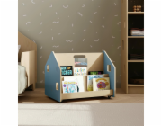 BusyKids Oboustranná knihovna na kolečkách modrá