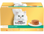PURINA Gourmet Gold Savoury cake - mokré krmivo pro kočky - 48x85g