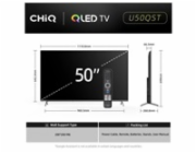 BAZAR - CHiQ U50QST TV 50", UHD, QLED, ultratenká, Google TV, DLG 120 Hz, Dolby Audio, Frameless, metalická - Poškozený