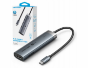 Hub 5w1 Vention USB-C 100W PD 5Gbps 4K@60Hz srebrny