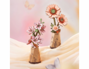 RoboTime 3D dřevěná skládačka Oranžová gerbera