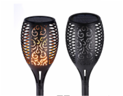 Solární zahradní lampa Forever Pochodeň, 1500 mAh, IP65 černá