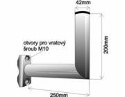 Držák antény na balkón, galvanický zinek, délka 25cm