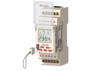 Zamel Time Programmer 2kanálový týdenní týden 24-250V AC 30-300V DC s vnější pamětí ZCM-12P/U