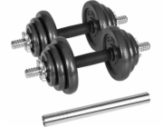 REBEL ACTIVE Nastavitelné činky v kufříku 20 kg s tyčí