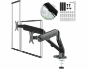 Maclean Držák pro dva monitory plynová pružina, 17-32, 2-10 kg, černý, MC-134