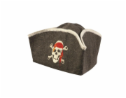 Klobouk do sauny FLAMMIFERA PIRATE, 28 x 17 cm, šedý