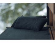 Saunový polštář Rento 50 x 22 cm, černá/tmavě zelená