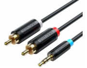 Cable Audio Adapter 3.5mm Male to 2x Male RCA Vention BCLBK 8m Black