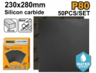 Ingco papír brusný P80 230 x 280mm, 50 ks