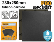 Ingco papír brusný P80 230 x 280mm, 50 ks