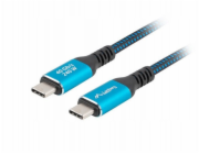 Lanberg CA-CMCM-44CU-0005-BK USB kabel USB4 Gen 2x2 0,5 m USB C Černá, Modrá