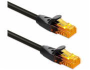 Qoltec UTP patch kabel | kat. 6 | 2 x RJ-45 | Vysokorychlostní 1 Gb/s | Pozlacené kontakty | 20 m | Černý