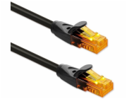 Qoltec UTP patchcord kabel | kat. 6 | 2 x RJ-45 | Vysokorychlostní 1 Gb/s | Pozlacené kontakty | 30 m | Černý