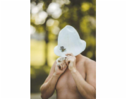 Vlněná čepice do sauny s obrázkem vířivky, bílá