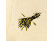 Vlněná čepice do sauny s obrázkem šindelů, bílá