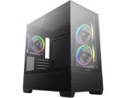 DEEPCOOL Case CG380 3F, mATX, ARGB, Průhledná bočnice, 3x 120mm Fan, černá