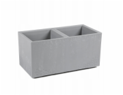 Lamela KARO 800x400x400 betonový EKO stojan na květiny z recyklovaného materiálu - světle šedý beton LA936-70