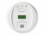 NEDIS detektor oxidu uhelnatého/ EN 50291/ hlasitost 85 dB/ 2x AA/ životnost až 5 let/ bílý