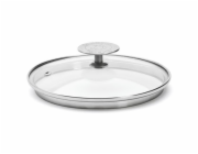 Poklice na hrnce de Buyer, 3428.16 ALCHIMY, průměr 16 cm, skleněná, hrana z nerezové oceli, hluboký lem