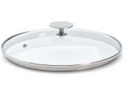 Poklice na hrnce de Buyer, 3428.24 ALCHIMY, průměr 24 cm, skleněná, hrana z nerezové oceli, hluboký lem