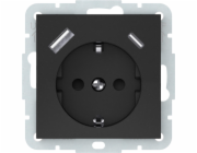 Zásuvka+A+C VILMA QR1000, mat. Černá barva