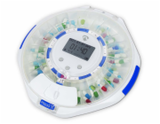 NEDIS Wi-Fi chytrý dávkovač pilulek/ 28 přihrádek/ počet časů poplachu: 9 budíků za den/ Hlas / Pípnutí / Světlo/ LCD