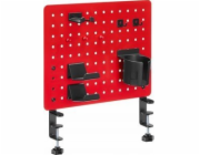 Pegboard upínací na stůl  červený  ocel
