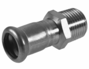 KAN-therm Lisovaný konektor 22x1/2 vnější závit nerezová ocel - 6190635